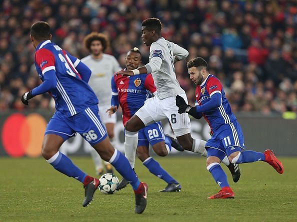 FC Basel vs Manchester United Paul Pogba